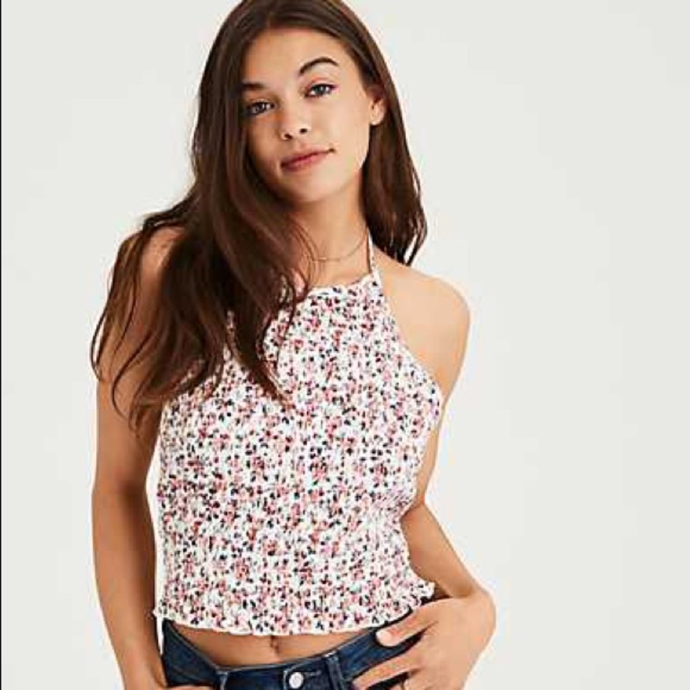 American Eagle Floral Print Crop Top
